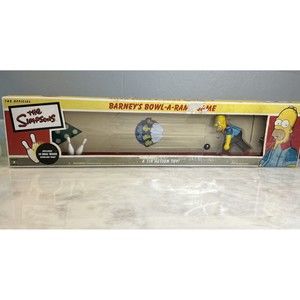 Simpsons Barney's Bowl-A-Rama Game Bowling Tin Action Toy Rocket USA Pin Pals